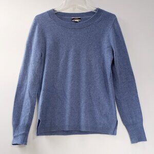 J CREW 100% Cashmere Crewneck Sweater XS Blue Heather Style #K1313
